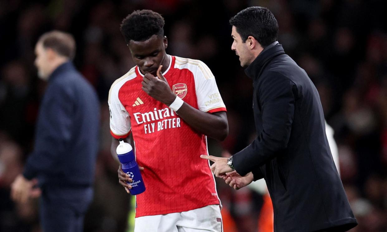 <span>Mikel Arteta believes elite players, such as Bukayo Saka, need protecting and supports the idea of scrapping FA Cup replays. </span><span>Photograph: David Klein/Reuters</span>