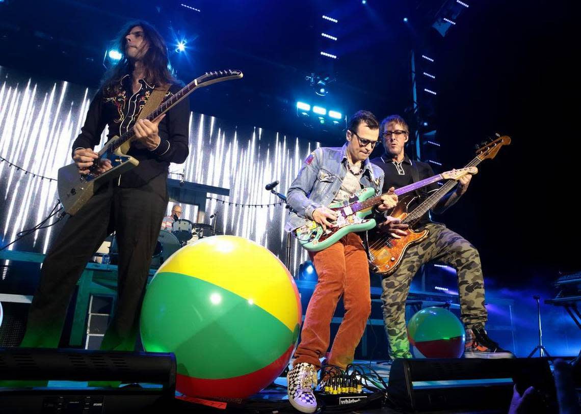 The rock band Weezer will play June 11 at the Azura Amphitheater.