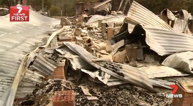 Some of the fire devastation. Source: 7 News