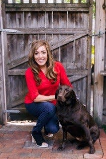 Michele Nadeem-Baker, who has leukemia, takes walks with her dog Gabby to help relieve some of her anxiety about catching COVID-19.