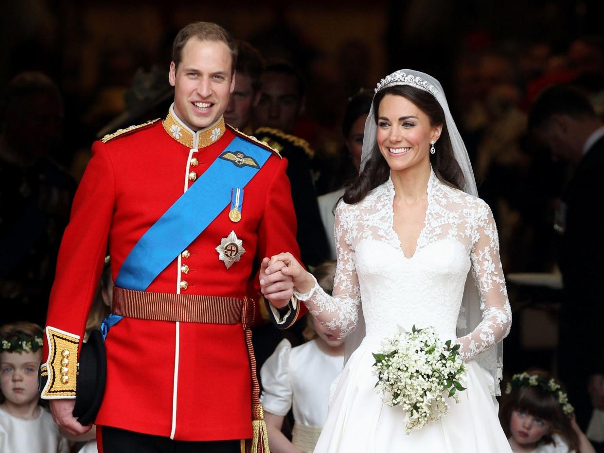 Prince William and Kate Middleton on their wedding day in 2011 (Getty)