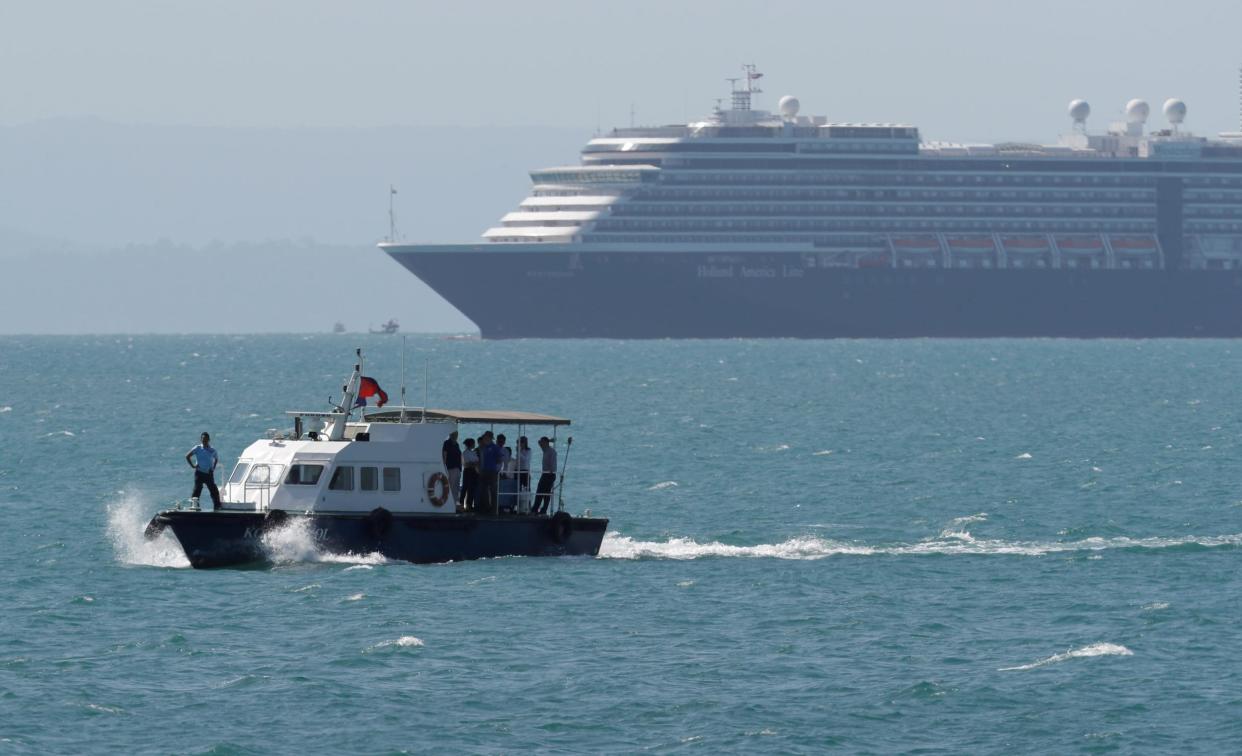 Holland America Line's Westerdam ship finally docks in Cambodia after two weeks at sea: REUTERS/Soe Zeya Tun