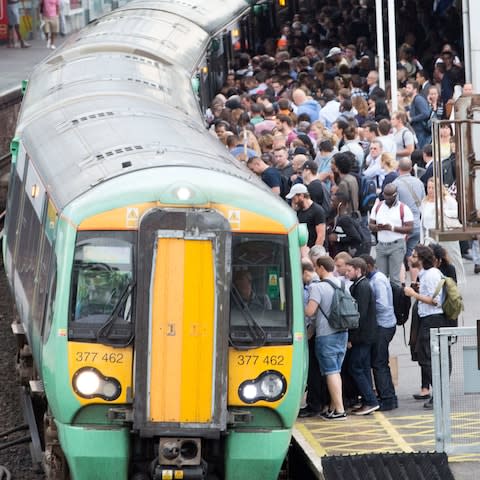 Clapham Junction Station in Central London during a strike by Southern Railways last August - Credit: Nick Edwards