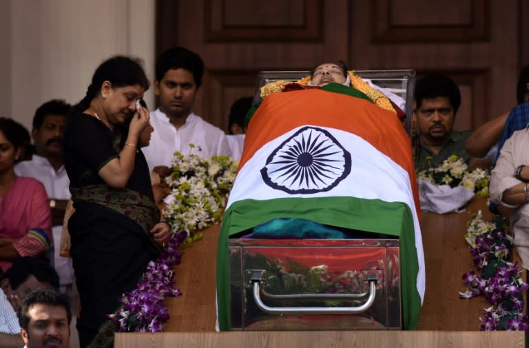 Grief-stricken people mourned the death of Indian politician Jayalalithaa Jayaram as fears of unrest loomed in her state of Tamil Nadu where she enjoyed almost god-like status