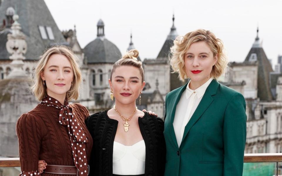 Greta Gerwig with Saoirse Ronan and Florence Pugh, two stars of Little Women - David M Benett/WireImage