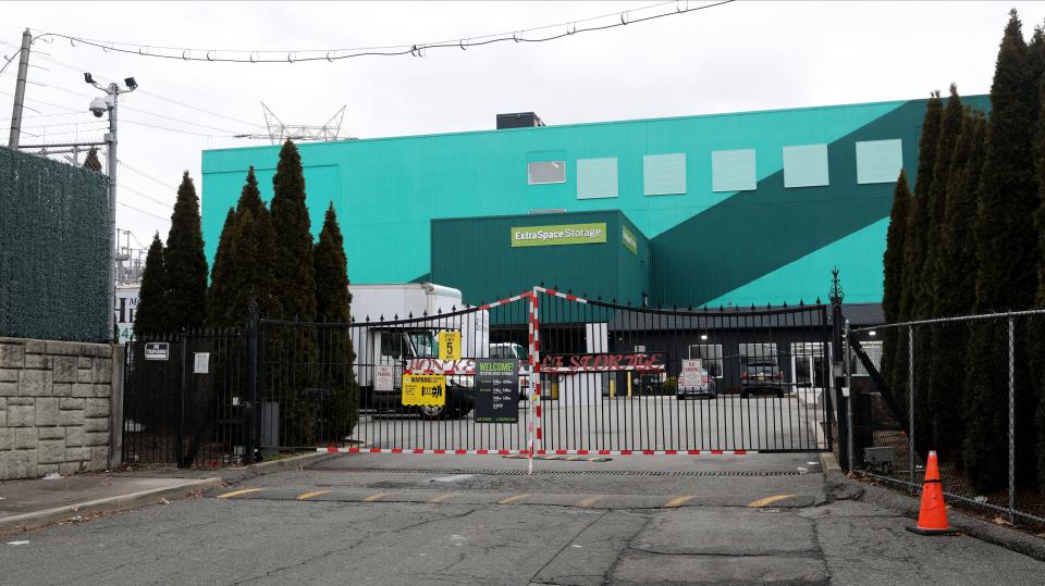 The dead end of Fullerton Avenue, near 300 Fullerton Avenue in Yonkers, where the Extra Space Storage is pictured Jan. 30, 2024.