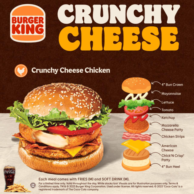 Burger King launches limited edition Crunchy Cheese Burger