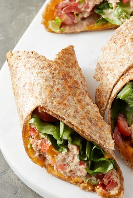 20) Tuna and Cheddar Wraps