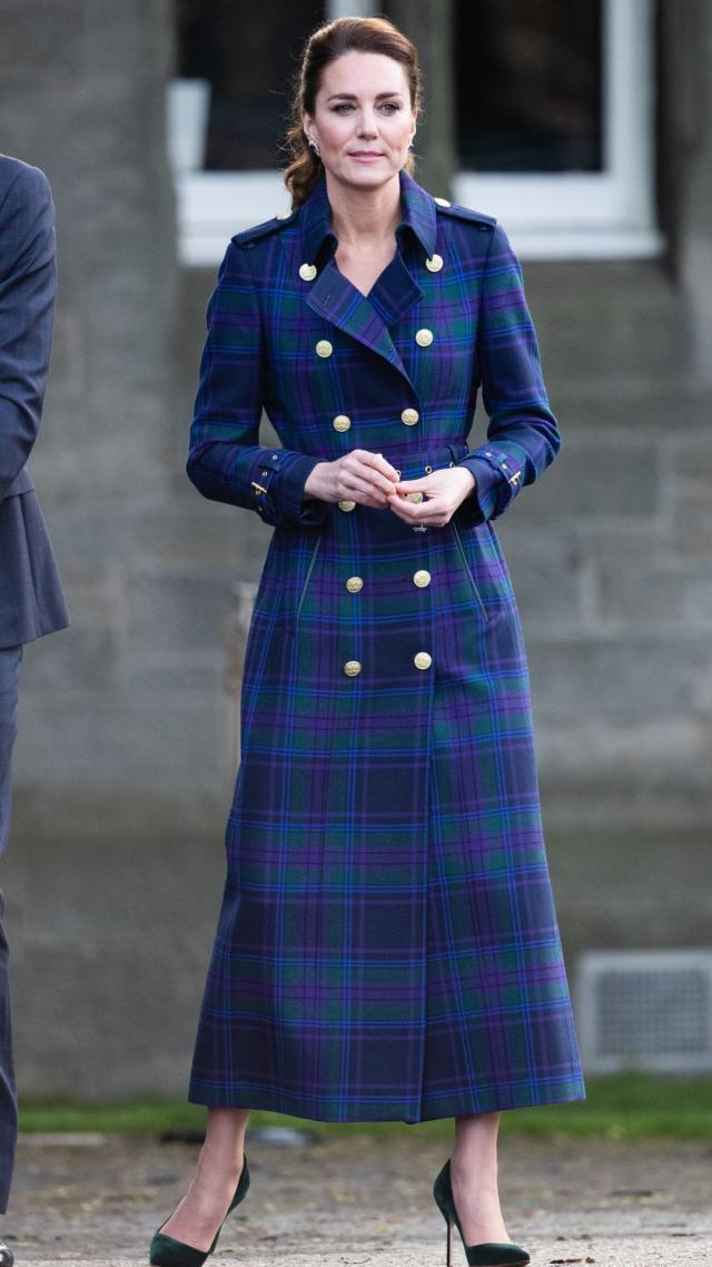 Holland Cooper Full Length Marlborough Trench Coat in Heather Tartan - Kate  Middleton Coats - Kate's Closet