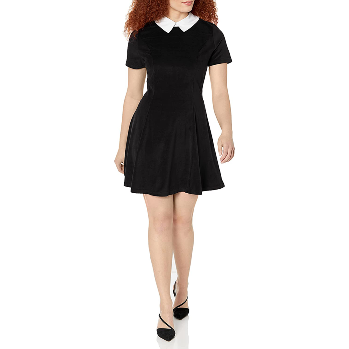 <p><strong>Allegra K</strong></p><p>amazon.com</p><p><strong>$25.99</strong></p><p>This velvet, short-sleeve version of a Wednesday Addams dress is not only soft to the touch but also achieves the tough, recognizable look of this Halloween costume favorite that we know you’re going for.</p>