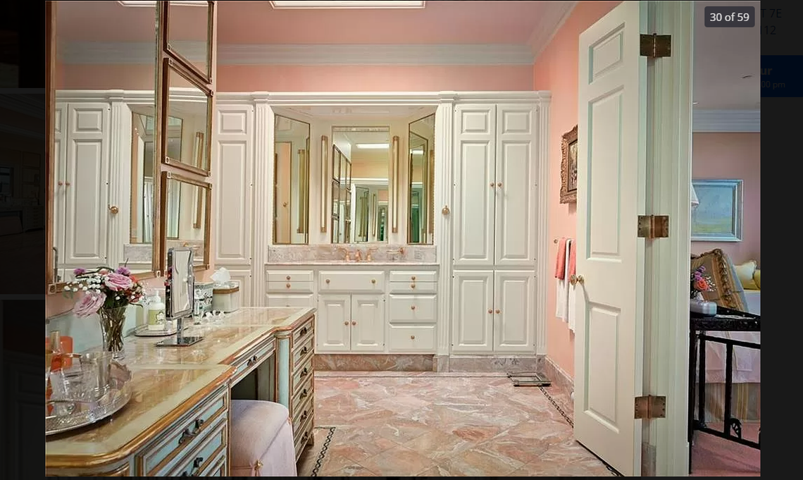 The main bathroom of 433 Ward Parkway Unit 7E. This Kansas City penthouse overlooking the Plaza is listed for $4.4 million. Screenshot from Zillow. March 7, 2024.