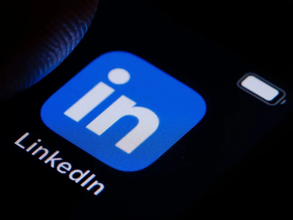 In this photo illustration the logo of LinkedIn can be seen on a smartphone on March 10, 2022 in Berlin, Germany.