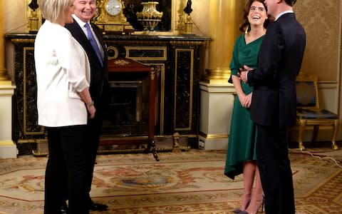 Princess Eugenie and Jack Brooksbank interviewed by ITV This Morning's husband and wife duo Eamonn Holmes and Ruth Langsford - Credit: PA