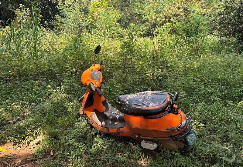 An Ola electric scooter is seen outside the Ola Electric Service Centre, in Thane on the outskirts of Mumbai