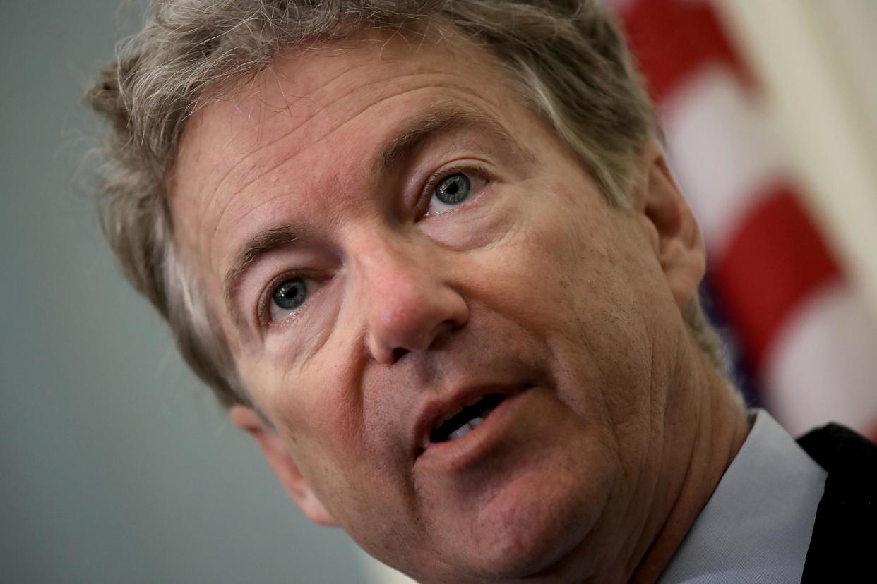 Senator Rand Paul speaks during a press conference at the U.S. Capitol: Win McNamee/Getty Images