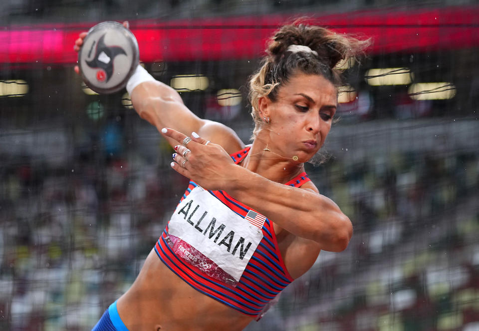 Tokyo 2020 Olympics - Athletics - Women's Discus Throw - Final - Olympic Stadium, Tokyo, Japan - August 2, 2021. Valarie Allman of the United States in action REUTERS/Aleksandra Szmigiel