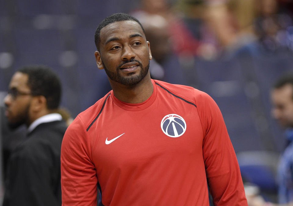 John Wall is starting to look at things bigger than basketball. (AP Photo/Nick Wass)