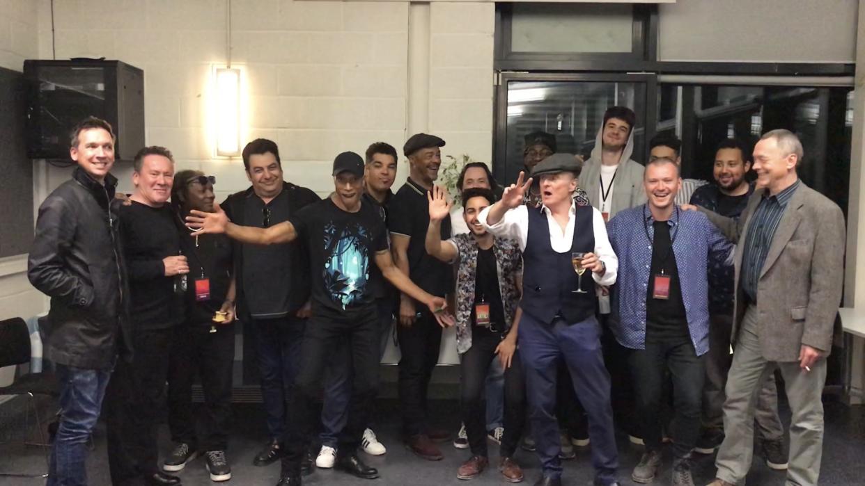 Matt Doyle (second from right) next to Duncan Campbell (far right) with UB40 and Kioko (Matt Campbell)