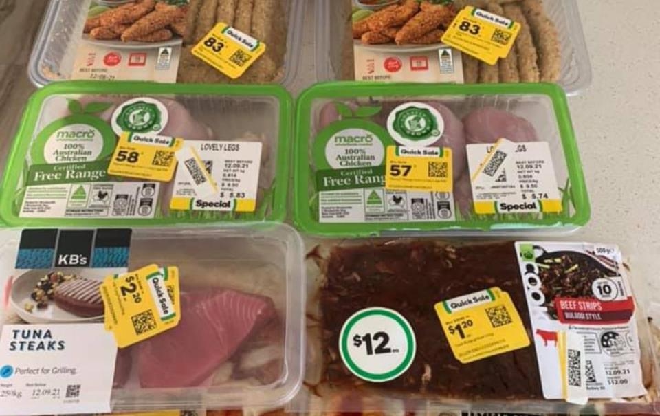 Discount meat from Woolworths. Source: Facebook