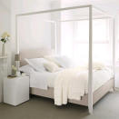 <b>Whiter than white</b><br><br>An all-white scheme may not be easy to live with (no pets, children or eating allowed!) but as dream retreats go, it’s the last word in serenity. A four-poster bed adds a touch of dreamy decadence, and in this case, looks better without drapes. <br><br>By leaving it bare, the bed emphasises the space and gives the room a feeling of airiness. Pristine quality bedlinen and throws the ones shown here are from <a href="http://www.thewhitecompany.com/bedspreads-and-cushions-collection/bedspreads-and-cushions-collection/lisbon-quilt-and-cushions-covers--alabaster/" rel="nofollow noopener" target="_blank" data-ylk="slk:The White Company;elm:context_link;itc:0;sec:content-canvas" class="link ">The White Company</a> is a must. <br>