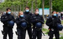 Protest against the government's restrictions following the coronavirus disease (COVID-19) outbreak, in Frankfurt