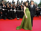 Voice actress Angelina Jolie and actor Brad Pitt arrive for the screening of the animated film "Kung Fu Panda" by directors Mark Osborne and John Stevenson at the 61st Cannes Film Festival May 15, 2008. REUTERS/Eric Gaillard (FRANCE)