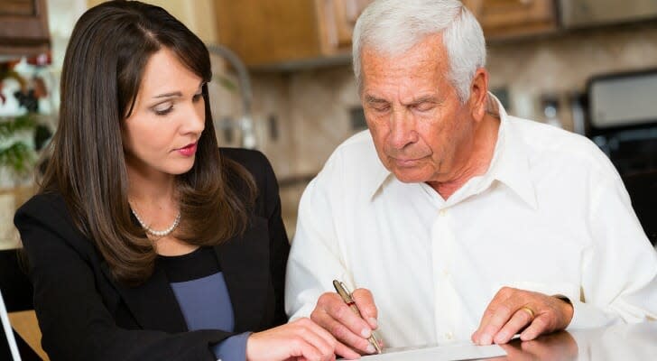 Senior signing a TOD deed