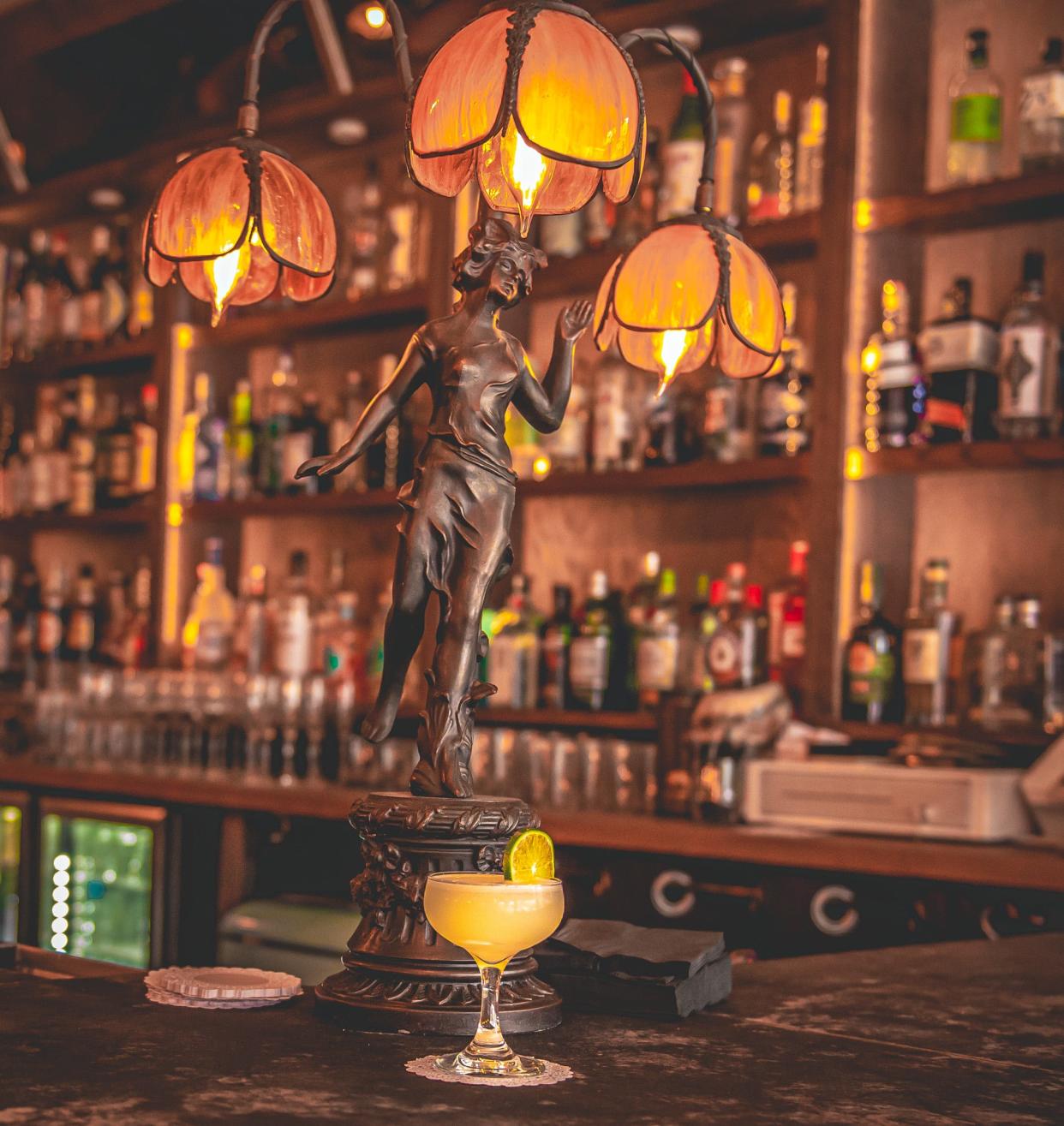 Art Nouveau is the inspiration for the design of Darling's gin-forward cocktail bar in Louisville.
