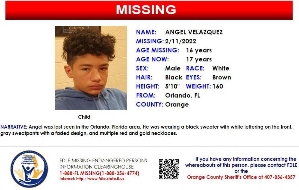 Angel Velazquez was last seen in Orlando on Feb. 11, 2022.