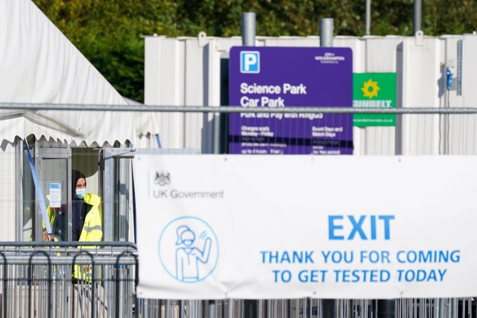 A Covid-19 testing site opposite Wolverhampton Science Park where the Immensa Health laboratory is based (Jacob King/PA) (PA Wire)