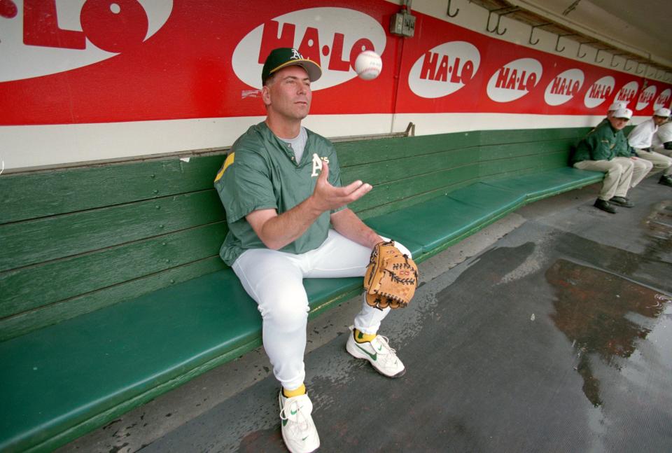 Tom Candiotti with Oakland in 1998.