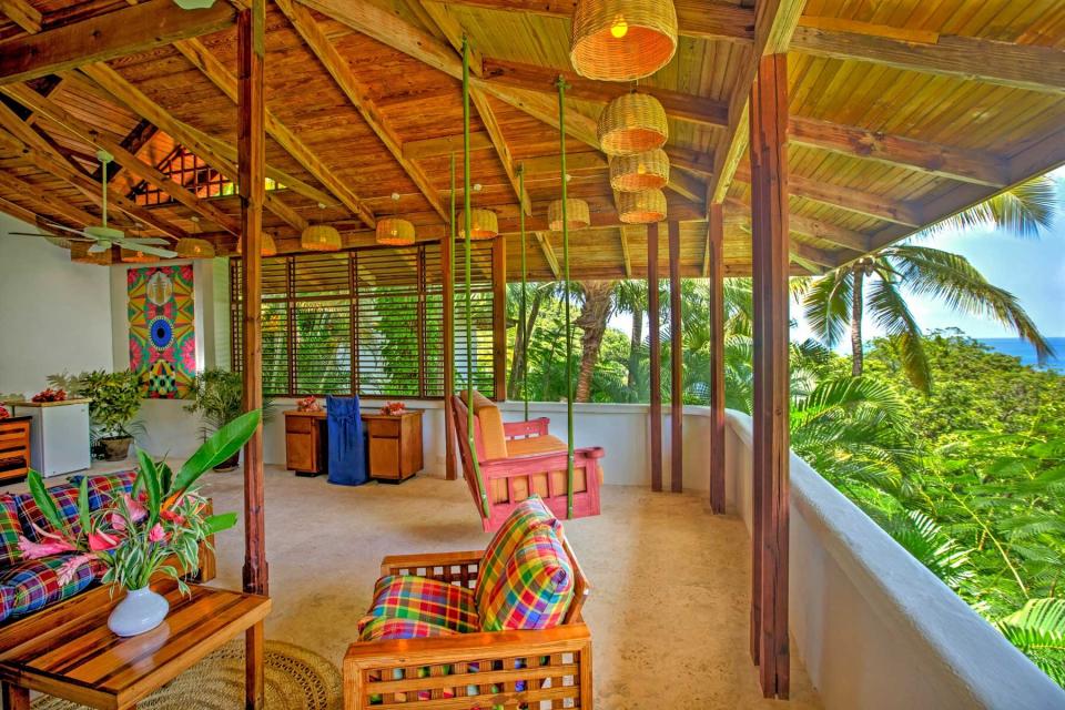 View from a terrace at the Anse Chastanet resort