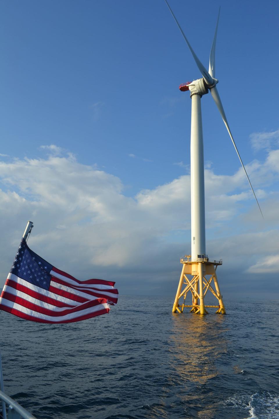 There are five 6-megawatt wind turbines stationed roughly 3.8 miles off Block Island.