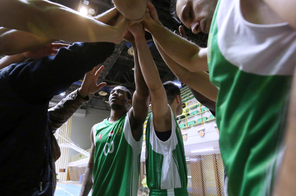 DeMario Mayfield played for three seasons for a Baghdad-based club in the Iraqi basketball league. (Getty)