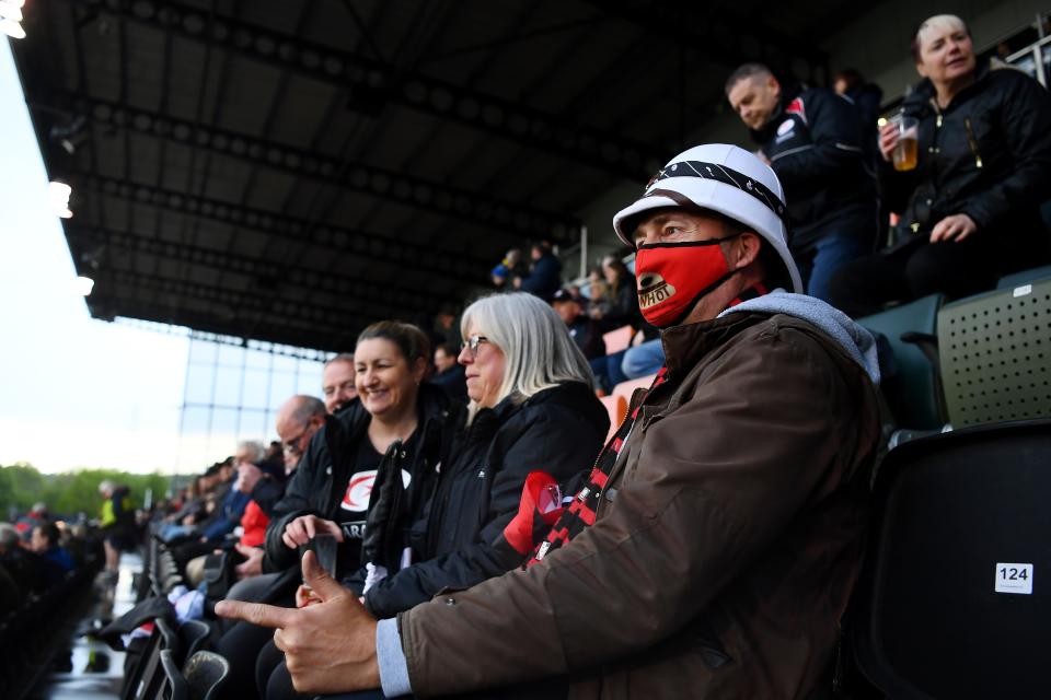 Saracens’ fans during their game against Ampthill (Getty Images)