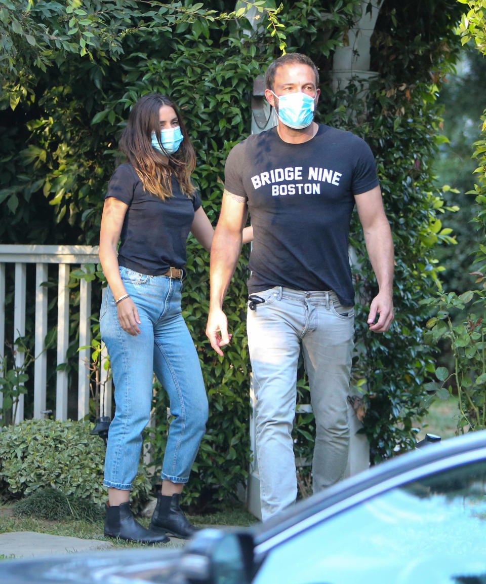 Ben Affleck and Ana de Armas are seen on August 13, 2020 in Los Angeles, California.