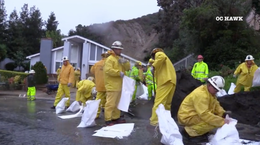 Hillside collapse prompts evacuations, rescues in Hacienda Heights