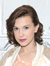 <p>Don’t be so quick to say Millie Bobby Brown looks “<a rel="nofollow" href="https://www.yahoo.com/lifestyle/ok-say-millie-bobby-brown-looks-grown-160305474.html" data-ylk="slk:so grown up.;elm:context_link;itc:0;sec:content-canvas;outcm:mb_qualified_link;_E:mb_qualified_link;ct:story;" class="link  yahoo-link">so grown up.</a>” The 13-year-old actress still appears age-appropriate with her soft brunette curls, silver eyeshadow, and creamy pink lipstick. (Photo: Getty Images) </p>