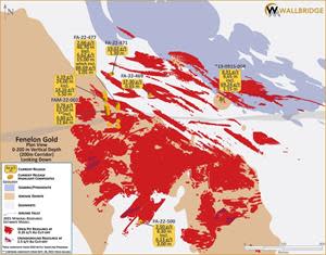 Fenelon Gold, Plan View, 0-200 metres Vertical Depth