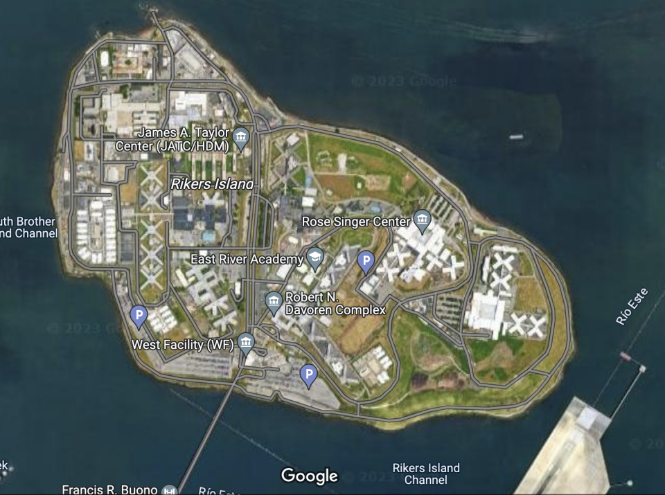 Rickers Island New York. Foto: captura de pantalla oogle Maps