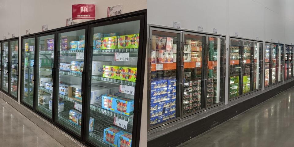 Refrigerated popsicles at BJ's and refrigerated yogurt at Costco