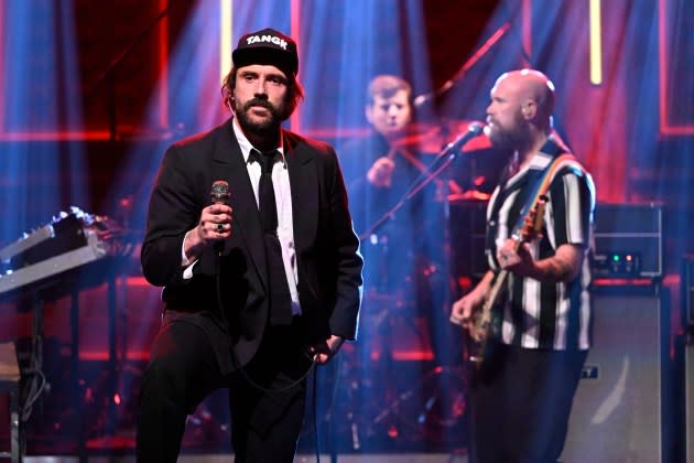 Idles perform on 'The Tonight Show.' - Credit: Todd Owyoung/NBC via Getty Image