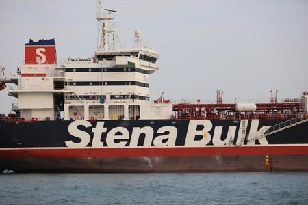 Stena Impero, a British-flagged vessel owned by Stena Bulk, is seen at Bandar Abbas port