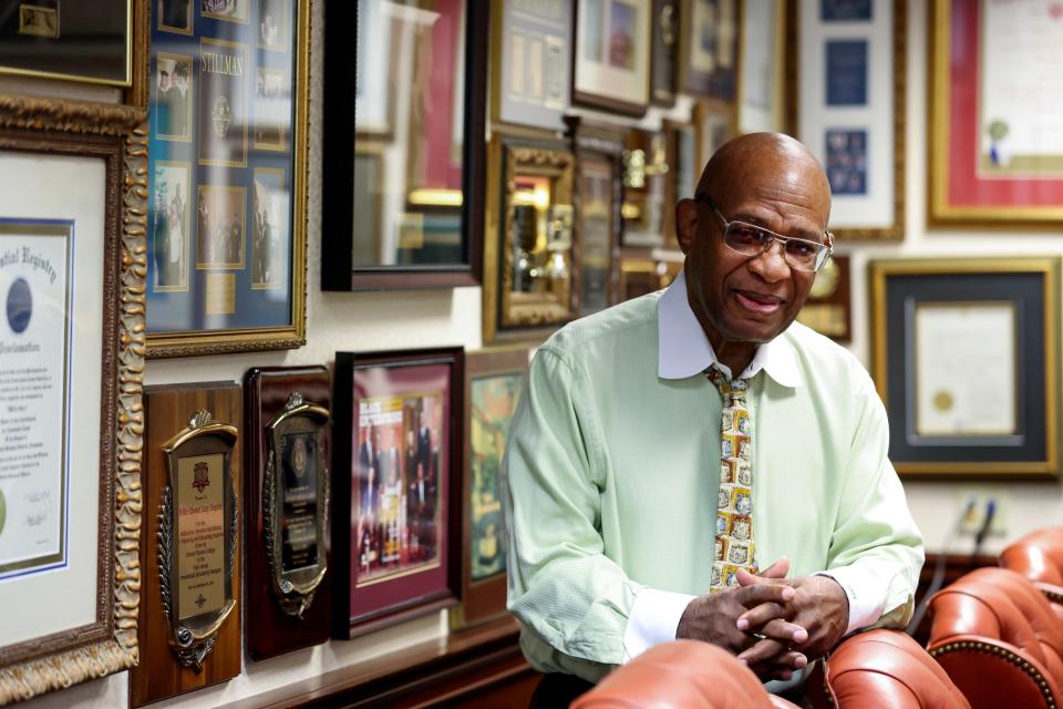 The real Willie Gary in the "War Room" of his law offices in Stuart, Fla., on Sept. 20.
