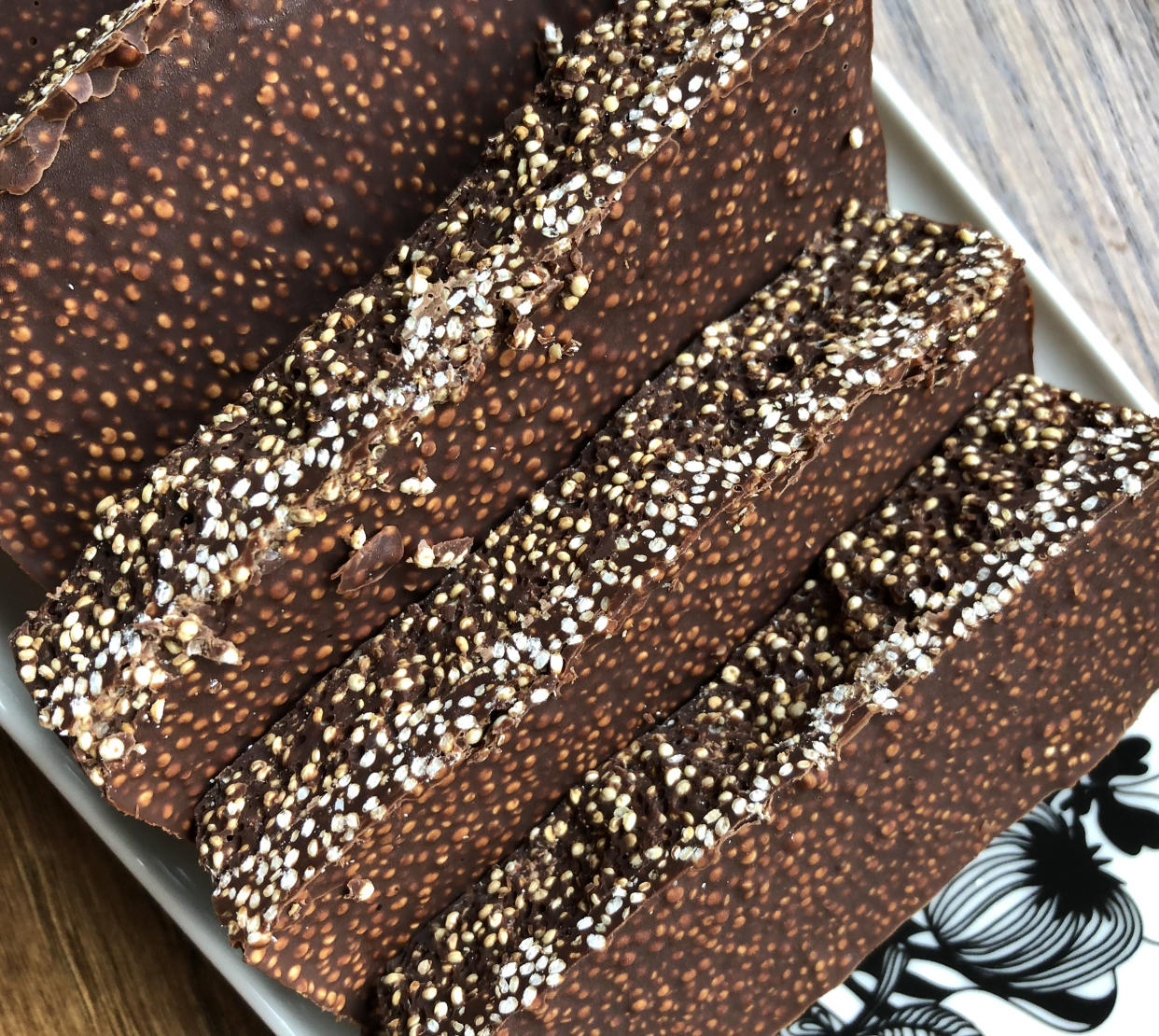 Quinoa Crunch Bars come ready made with high fashion but effortless polka dots. (Heather Martin)