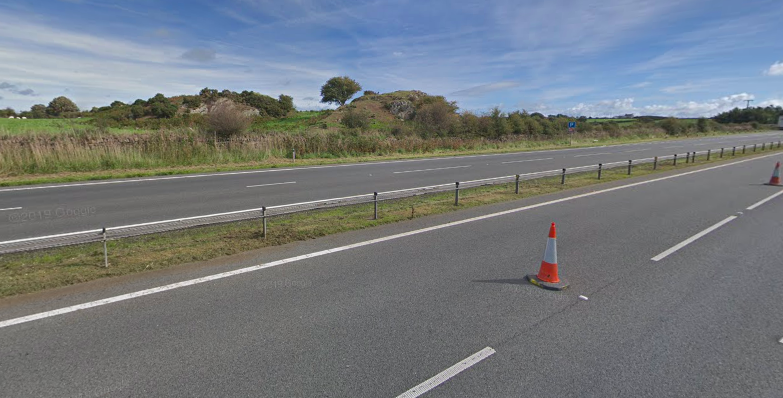 North Wales Police were called to the scene on the A55 near Gwalchmaat on Anglesey at around 2pm to a collision between two vehicles. (Google Maps) 