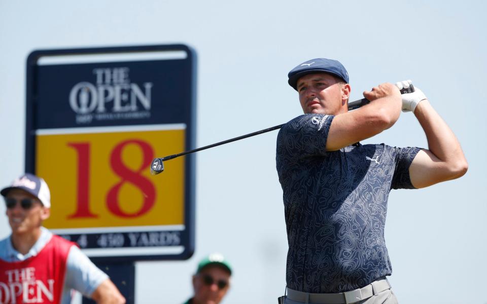 Bryson DeChambeau of the U.S. in action on the 18th during the final round - The Open warmed to Bryson DeChambeau - he is good for golf and could become a transatlantic favourite - REUTERS