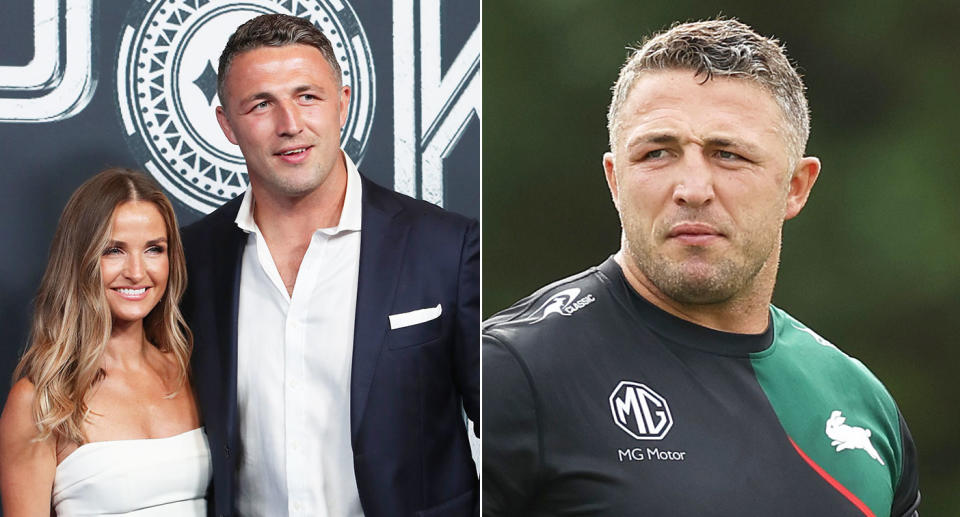 South Sydney explained that one of the reasons Sam Burgess left was to focus on the upcoming birth of his baby with partner Lucy Graham. Image: Getty
 