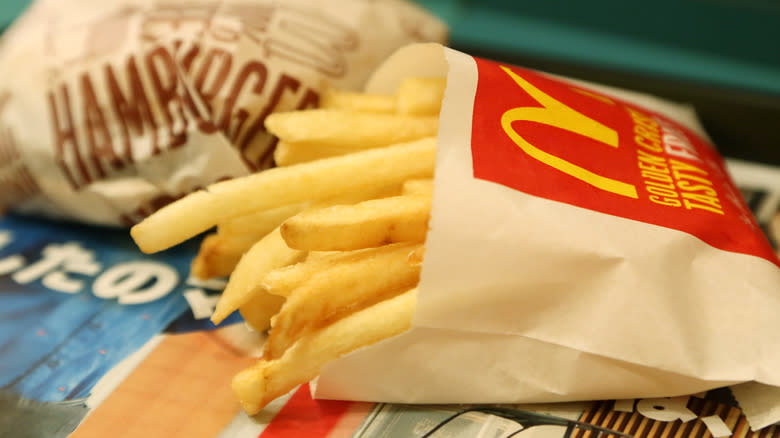 McDonald's fries on tray