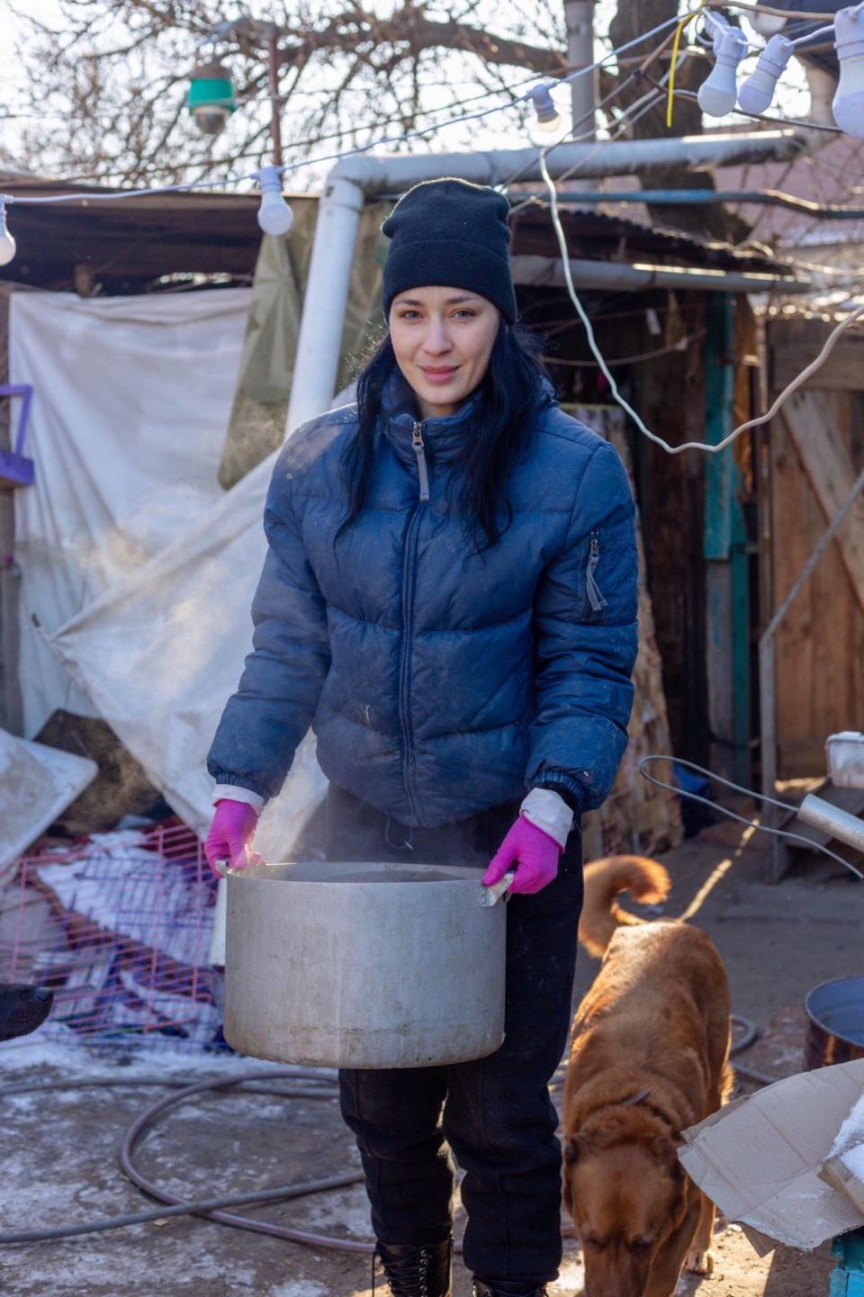 .... said she has not once considered leaving the dogs being and fleeing. (The Red Shed)